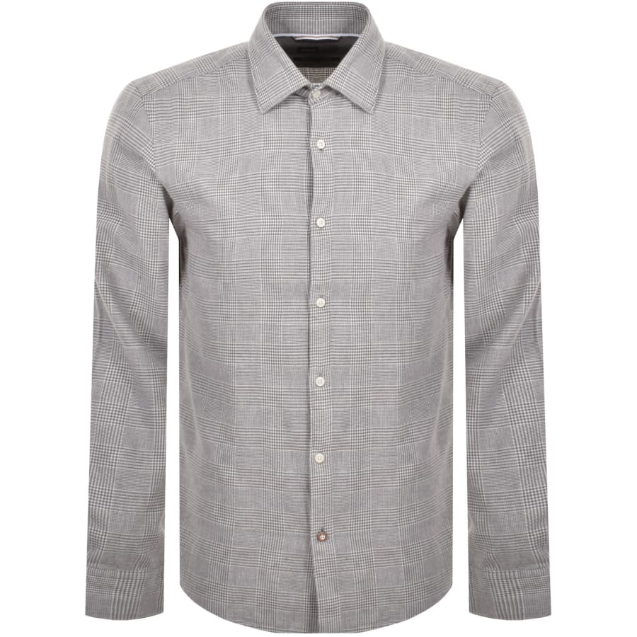 Hugo boss grey long sleeve clearance